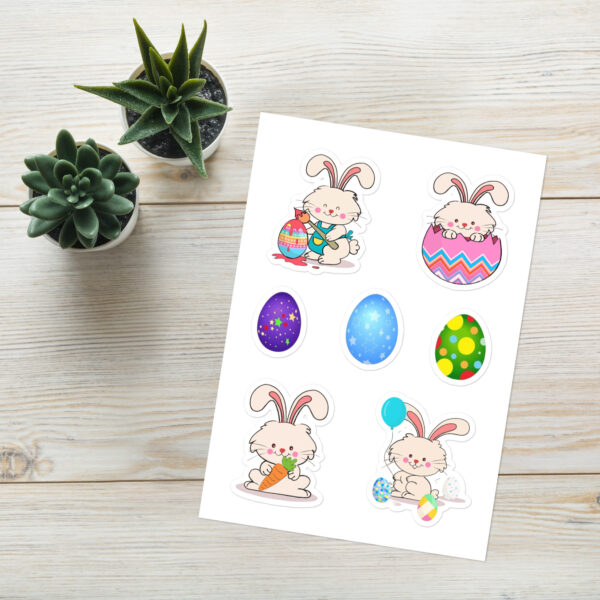 Easter Rabbits Sticker sheet Cards/Stationery Adhesive graphics 4