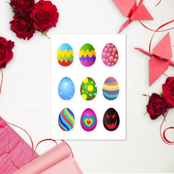 Easter Eggs Sticker sheet Cards/Stationery Adhesive graphics 3