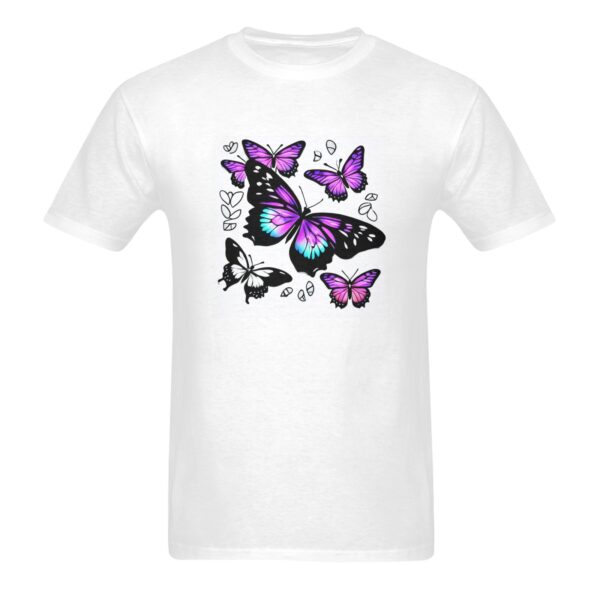Unisex T-Shirt – Heavy Cotton Shirt – Flutterby – White Clothing Custom shirts 3