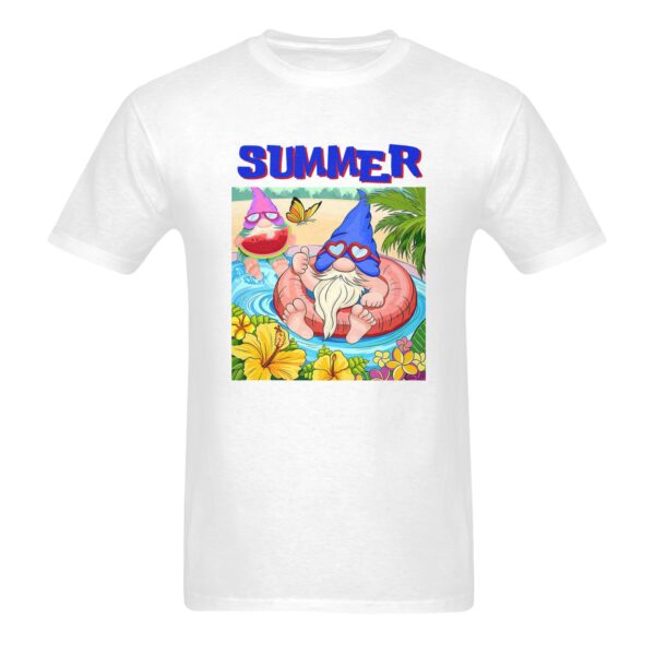 Unisex T-Shirt – Heavy Cotton Shirt – Summer Gnomes – White Clothing Custom shirts 3