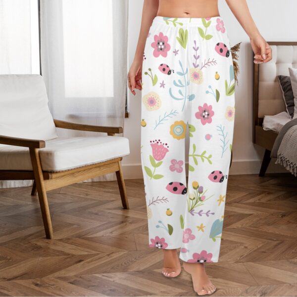 Ladies Sleeping Pajama Pants – Ladybug Garden – Women's Pajamas Clothing Cozy Lounge Trousers 6