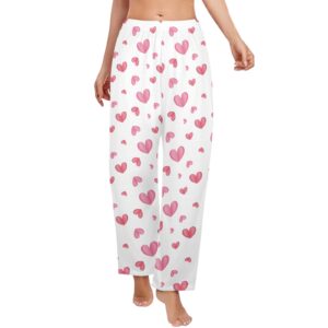 Ladies Sleeping Pajama Pants – Paper Hearts  –  Women's Pajamas Clothing Cozy Lounge Trousers