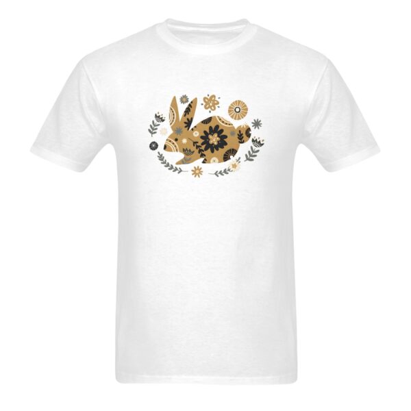 Unisex T-Shirt – Heavy Cotton Shirt – Bunny Love – White Clothing Custom shirts 3