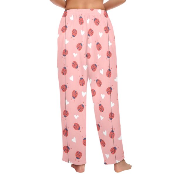 Ladies Sleeping Pajama Pants – Ladybugs – Women's Pajamas Clothing Cozy Lounge Trousers 3