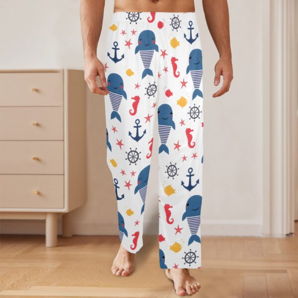Men’s Sleeping Pajama Pants – Seahorsing-Around – Men’s Pajamas Clothing Cozy Lounge Trousers 4
