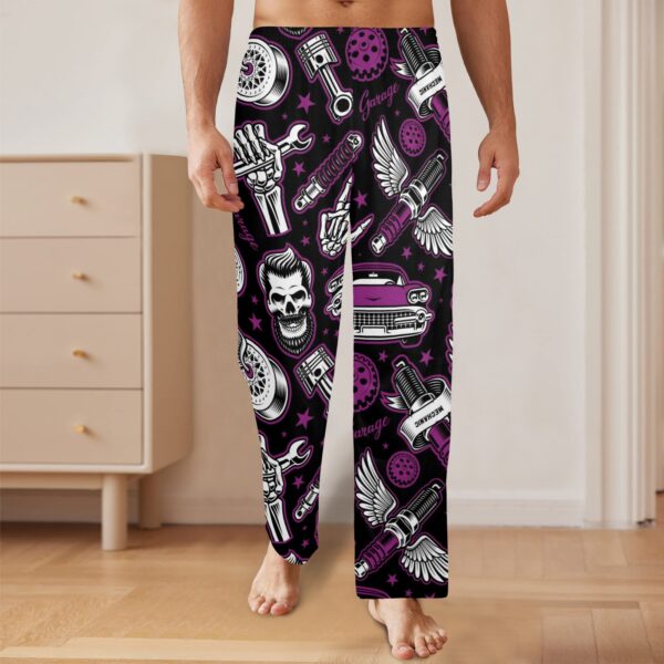 Men’s Sleeping Pajama Pants – Purple-HotRod – Men’s Pajamas Clothing Cozy Lounge Trousers 4