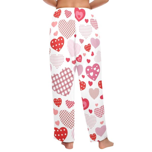 Ladies Sleeping Pajama Pants – Heart Stencil – Women's Pajamas Clothing Cozy Lounge Trousers 3