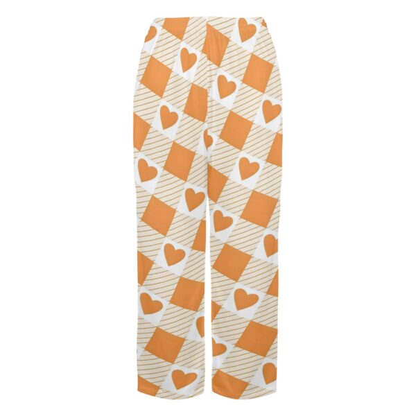 Ladies Sleeping Pajama Pants – Orange Plaid Love – Women's Pajamas Clothing Cozy Lounge Trousers 4