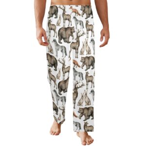Men’s Sleeping Pajama Pants – Wildlife – Men’s Pajamas Clothing Cozy Lounge Trousers