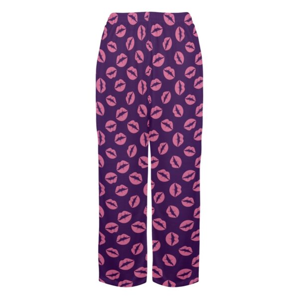 Ladies Sleeping Pajama Pants – Pink Lips – Women's Pajamas Clothing Cozy Lounge Trousers 4