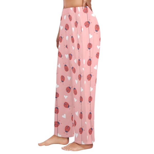 Ladies Sleeping Pajama Pants – Ladybugs – Women's Pajamas Clothing Cozy Lounge Trousers 2