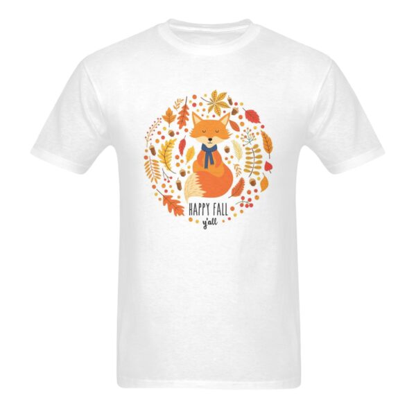 Unisex T-Shirt – Heavy Cotton Shirt – Fall Fox – White Clothing Custom shirts 3