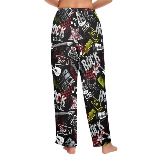 Ladies Sleeping Pajama Pants – Rock Star – Women's Pajamas Clothing Cozy Lounge Trousers 3