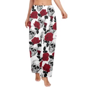 Ladies Sleeping Pajama Pants – Rockin Rose – Women's Pajamas Clothing Cozy Lounge Trousers