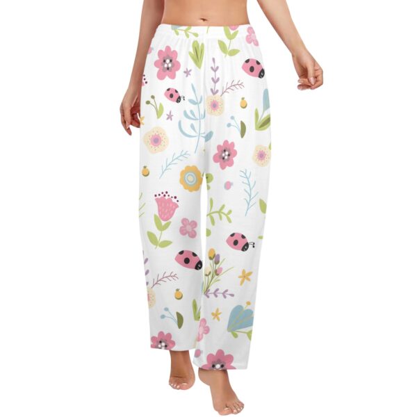 Ladies Sleeping Pajama Pants – Ladybug Garden – Women's Pajamas Clothing Cozy Lounge Trousers