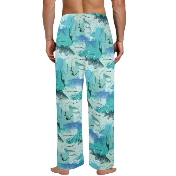 Men’s Sleeping Pajama Pants – Teal-Lures – Men’s Pajamas Clothing Cozy Lounge Trousers 3