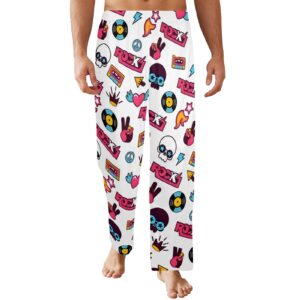 Men’s Sleeping Pajama Pants – 80s-Rock – Men’s Pajamas Clothing Cozy Lounge Trousers