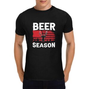 Unisex T-Shirt – Heavy Cotton Shirt – Beer Season – Black Clothing Custom shirts