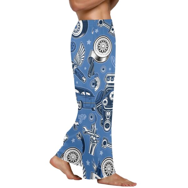 Men’s Sleeping Pajama Pants – Blue-HotRod – Men’s Pajamas Clothing Cozy Lounge Trousers 2