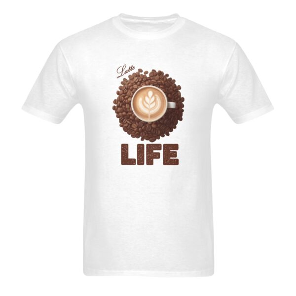 Unisex T-Shirt – Heavy Cotton Shirt – Latte Life – White Clothing Custom shirts 3