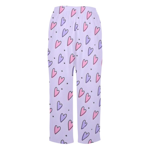 Ladies Sleeping Pajama Pants – Purple Hearts – Women's Pajamas Clothing Cozy Lounge Trousers 5