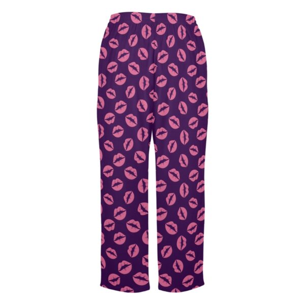 Ladies Sleeping Pajama Pants – Pink Lips – Women's Pajamas Clothing Cozy Lounge Trousers 5