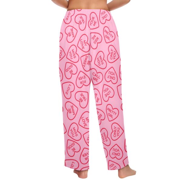 Ladies Sleeping Pajama Pants – Candy Hearts – Women’s Pajamas Clothing Cozy Lounge Trousers 3