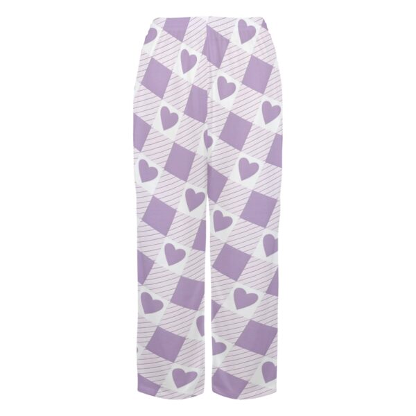 Ladies Sleeping Pajama Pants – Purple Plaid Love – Women's Pajamas Clothing Cozy Lounge Trousers 4