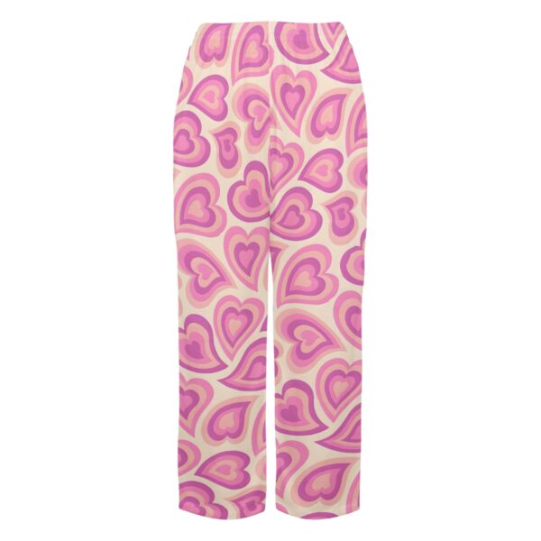 Ladies Sleeping Pajama Pants – Hippie Hearts – Women's Pajamas Clothing Cozy Lounge Trousers 4