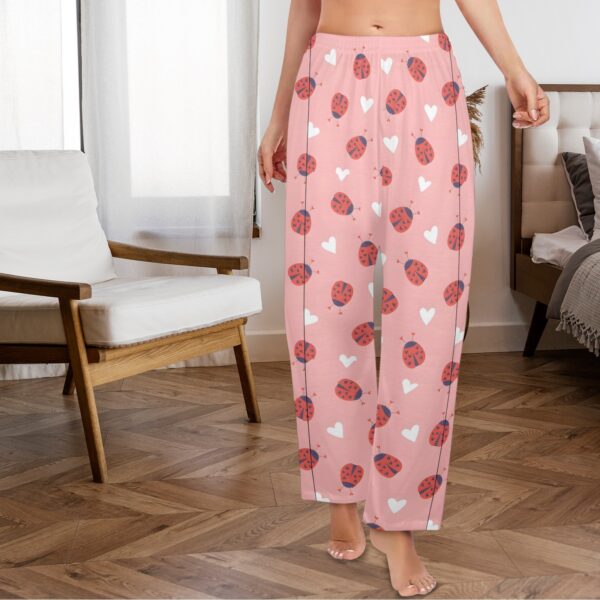 Ladies Sleeping Pajama Pants – Ladybugs – Women's Pajamas Clothing Cozy Lounge Trousers 6