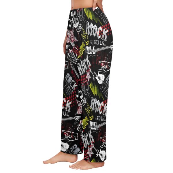 Ladies Sleeping Pajama Pants – Rock Star – Women's Pajamas Clothing Cozy Lounge Trousers 2