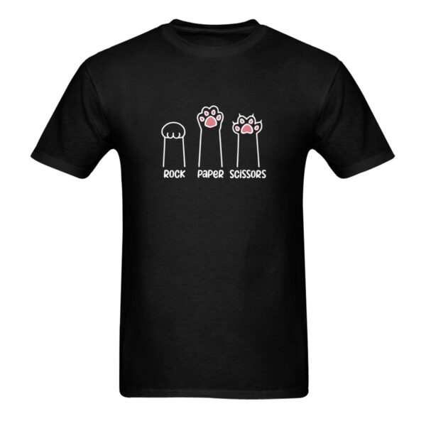 Unisex T-Shirt – Heavy Cotton Shirt – Rock Paper Scissors – Black Clothing Custom shirts 3
