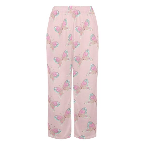 Ladies Sleeping Pajama Pants – Pink Flutter – Women's Pajamas Clothing Cozy Lounge Trousers 4
