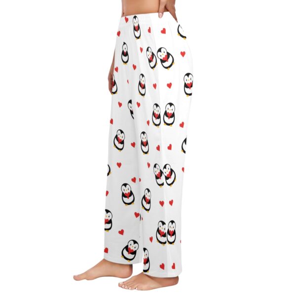 Ladies Sleeping Pajama Pants – Penguin Heart – Women's Pajamas Clothing Cozy Lounge Trousers 2