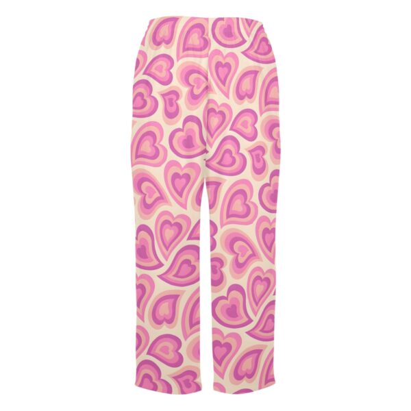 Ladies Sleeping Pajama Pants – Hippie Hearts – Women's Pajamas Clothing Cozy Lounge Trousers 5