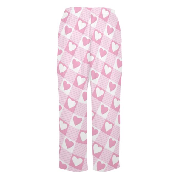 Ladies Sleeping Pajama Pants – Pink Plaid Love – Women's Pajamas Clothing Cozy Lounge Trousers 5