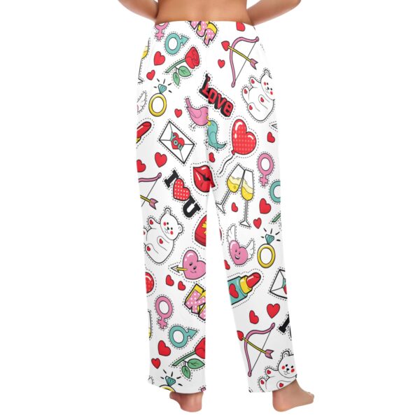Ladies Sleeping Pajama Pants – Valentine Graffiti – Women's Pajamas Clothing Cozy Lounge Trousers 3