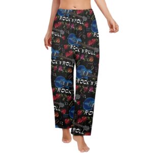 Ladies Sleeping Pajama Pants – Freedom Rock – Women's Pajamas Clothing Cozy Lounge Trousers