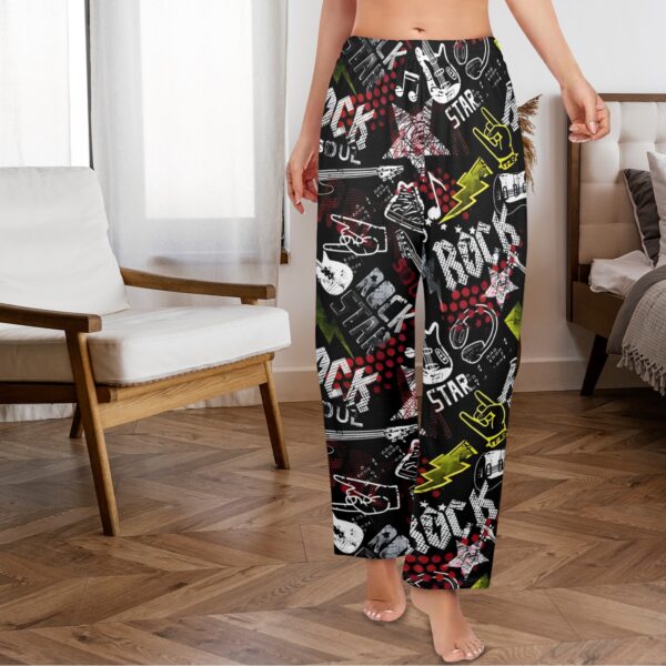 Ladies Sleeping Pajama Pants – Rock Star – Women's Pajamas Clothing Cozy Lounge Trousers 6