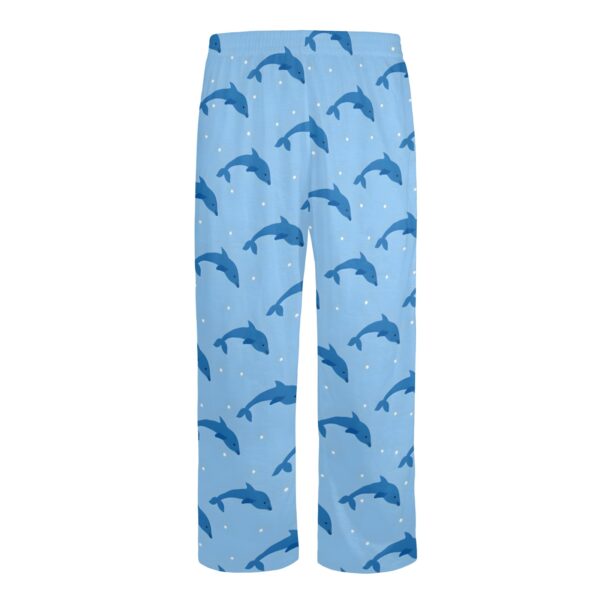 Men’s Sleeping Pajama Pants – Blue-Dolphins – Men’s Pajamas Clothing Cozy Lounge Trousers 5