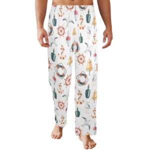 Men’s Sleeping Pajama Pants – seafarer – Men’s Pajamas Clothing Cozy Lounge Trousers
