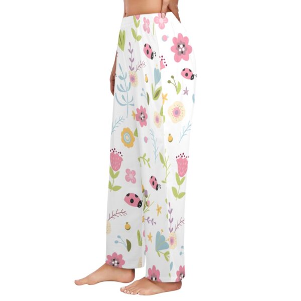 Ladies Sleeping Pajama Pants – Ladybug Garden – Women's Pajamas Clothing Cozy Lounge Trousers 2
