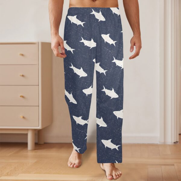 Men’s Sleeping Pajama Pants – Denim-Sharks – Men’s Pajamas Clothing Cozy Lounge Trousers 4