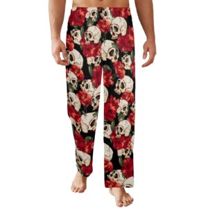 Men’s Sleeping Pajama Pants – Skully – Men’s Pajamas Clothing Cozy Lounge Trousers