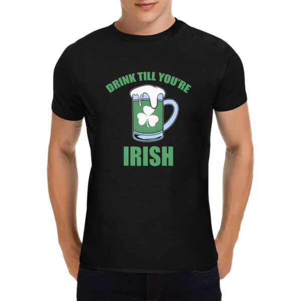 Unisex T-Shirt – Heavy Cotton Shirt – St. Patrick Tshirt Drink Until Irish Clothing Funny Irish Tee
