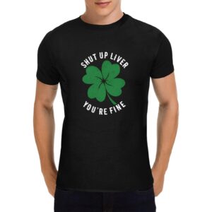 Unisex T-Shirt – Heavy Cotton Shirt – St. Patrick Tshirt Shut Up Liver 2 Clothing Funny Irish Tee