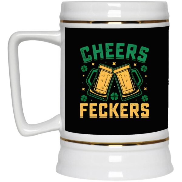 Ceramic Beer Stein Gift for Beer Lovers – St. Patrick’s Day Beer Stein Mugs –  Cheers 22oz. CC Beer Accessories