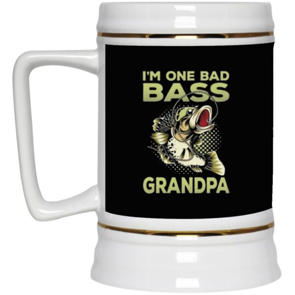 Ceramic Beer Stein Gift for Beer Lovers – St. Patrick’s Day Beer Stein Mugs –  Bass Grandpa 22oz. CC Beer Accessories