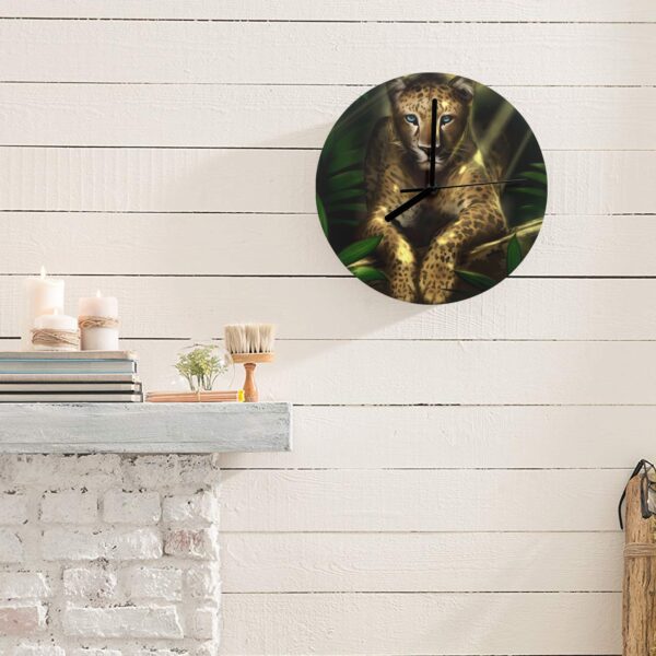 Wall Clock Artwork – Personalized Animal Clocks 11.6″ –  Cheetah Gifts/Party/Celebration Custom Artwork Wall Clocks 5