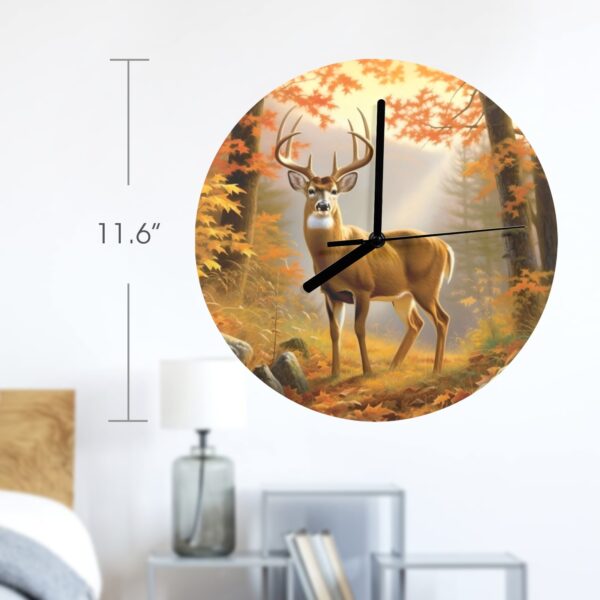 Wall Clock Artwork – Personalized Animal Clocks 11.6″ –  Buck Gifts/Party/Celebration Custom Artwork Wall Clocks 2